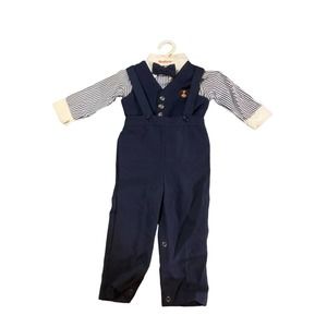 Classic Navy Kids Matching Set with Stripes
